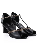 Lodičky s otevřenou špičkou černé M.Daszynski model 22072513 - M. Daszyński