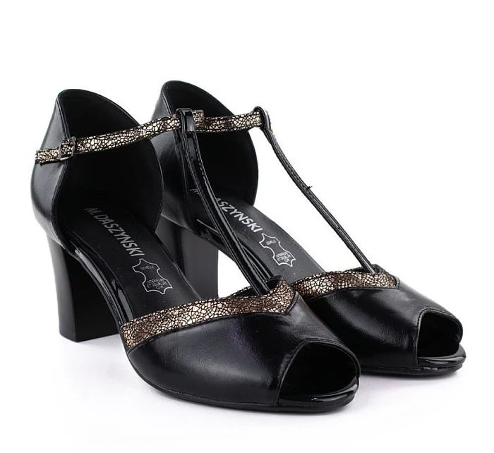 Lodičky s otevřenou špičkou černé M.Daszynski model 22072513 - M. Daszyński