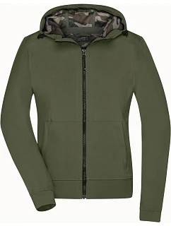 Daiber JN 1145 Dámská 2-vrstvá softshellová bunda s kapucí 02.1145 olive/camouflage