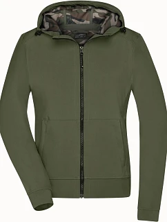 Daiber JN 1145 Dámská 2-vrstvá softshellová bunda s kapucí 02.1145 olive/camouflage
