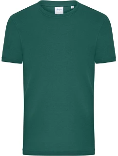 Daiber 8040 Pánské bio tričko s jemným žebrováním 02.8040 smoky green