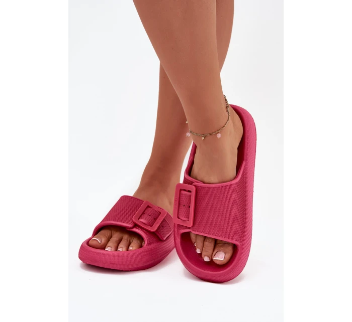 Dámské Pěnové Sandály Na Platformě S Přezkou Big Star model 21705674 Fuchsie - Big Star Shoes Dámské Pěnové Sandály Na Platformě S Přezkou Big Star model 21705674 Fuchsie - Big Star Shoes