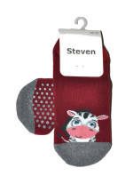 Dámské vzorované ponožky Steven art.132 Frotte ABS 35-40
