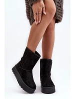 Dámské sněžné boty zateplené kožešinou Černá Abrams Dámské sněžné boty zateplené kožešinou Černá Abrams