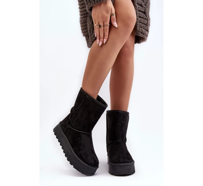 Dámské sněžné boty zateplené kožešinou Černá Abrams Dámské sněžné boty zateplené kožešinou Černá Abrams