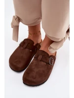 Dámské žabky Chodaki s přezkou Čokoládové Delirisse Dámské žabky Chodaki s přezkou Čokoládové Delirisse