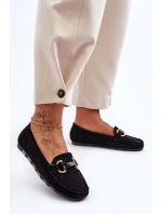Kožené Dámské Mokasíny S Ozdobou Černé Dionira Kožené Dámské Mokasíny S Ozdobou Černé Dionira