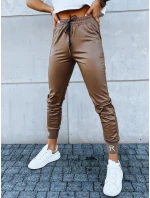 Dámské kožené kalhoty TERRACE camel FashionStreet UY1696