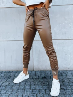 Dámské kožené kalhoty TERRACE camel FashionStreet UY1696