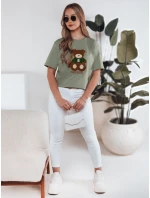 BAREN dámské tričko tmavě zelené Dstreet RY2539