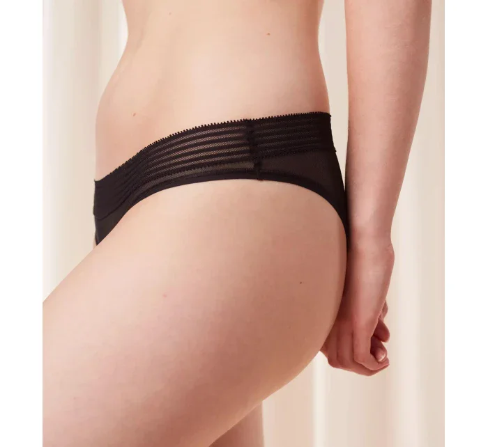 Tempting Sheer Highleg Tai - BLACK - TRIUMPH BLACK - TRIUMPH