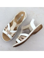 Pohodlné dámské nazouvací sandály bílé model 21904731 - Rieker