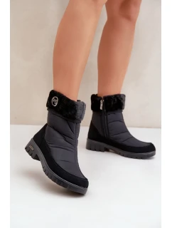 Dámské Módní zateplené sněhule Progress model 21602424 Černé - Boto