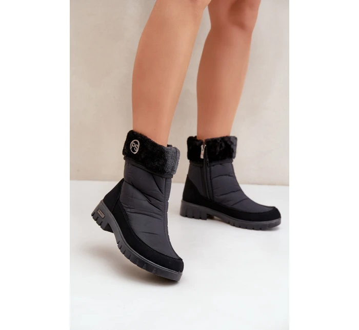 Dámské Módní zateplené sněhule Progress model 21602424 Černé - Boto Dámské Módní zateplené sněhule Progress model 21602424 Černé - Boto