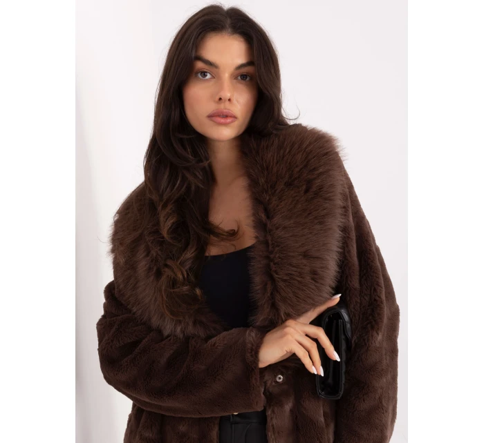 Płaszcz PL brązowy model 21749921 - FPrice Płaszcz PL brązowy model 21749921 - FPrice