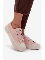 Dámské trampky na platformě LEE ISLA C WOMEN LOW – růžové Dámské trampky na platformě LEE ISLA C WOMEN LOW – růžové