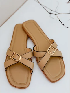 Dámské žabky khaki model 21990188 - Dstreet