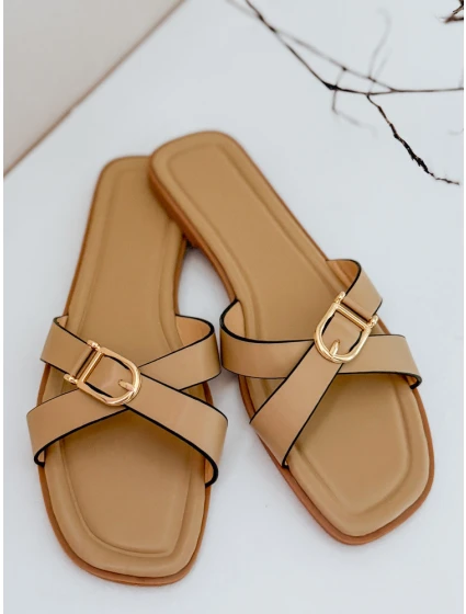 Dámské žabky khaki model 21990188 - Dstreet