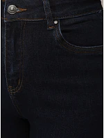 Jeansy damskie wide leg z wysokim stanem granatowe model 22101989 - FashionStreet Jeansy damskie wide leg z wysokim stanem granatowe model 22101989 - FashionStreet