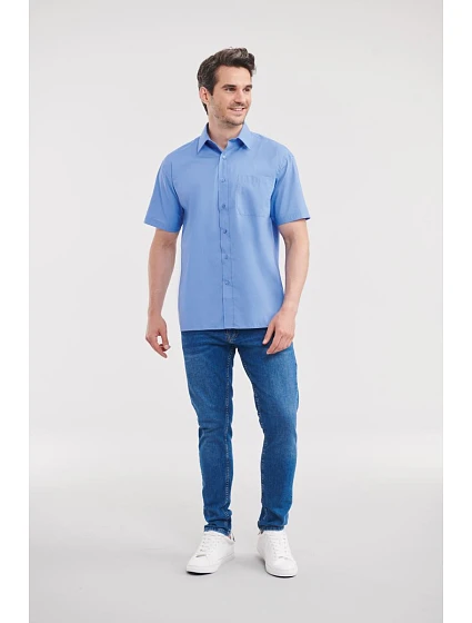 Russell Athletic 935M Popelínová košile s krátkým rukávem 11.935M corporate blue Russell Athletic 935M Popelínová košile s krátkým rukávem 11.935M corporate blue