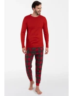 Italská móda Narwik long length sp. barva:červená/potisk