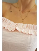 Španělské šaty s volánky pudrově růžové Španělské šaty s volánky pudrově růžové