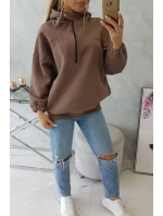 Mikina s kapucí mocca