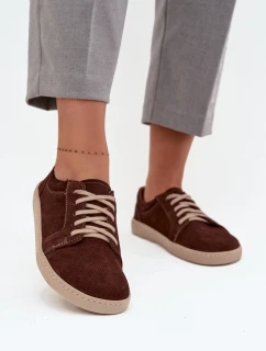 model 21712724 typu barefoot z přírodního semiše 314 čokoládové - Zazoo