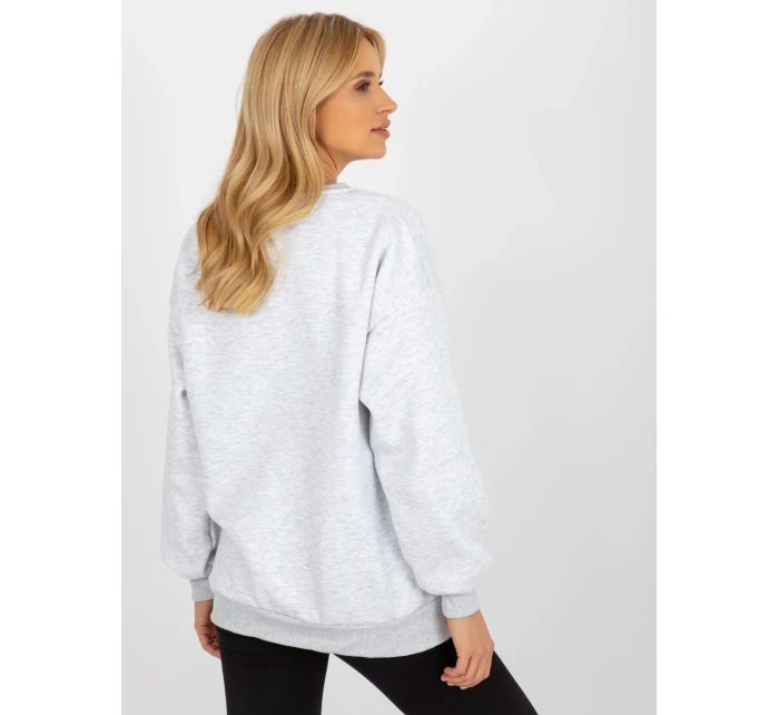 Dámská mikina EM BL 760.01 světle šedá - FPrice