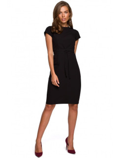šaty s páskem na  černé model 15107051 - STYLOVE