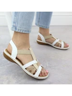 Pohodlné dámské nazouvací sandály bílé model 21904731 - Rieker