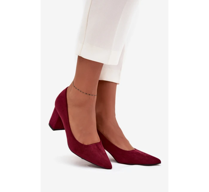 Dámské lodičky s na sloupku bordové model 21711452 - Boto Dámské lodičky s na sloupku bordové model 21711452 - Boto