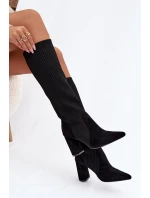 Dámské kozačky na sloupku – černé Yserine Dámské kozačky na sloupku – černé Yserine