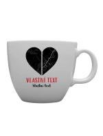 Personalizovaný MEGA XXL keramický hrnek 1000 ml - dvě mapy jako srdce