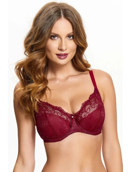 Dámská podprsenka Leila 0091 Bordó - Kostar Dámská podprsenka Leila 0091 Bordó - Kostar