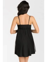 Dámská noční košilka Inessa K823 Černá - Gorsenia Dámská noční košilka Inessa K823 Černá - Gorsenia