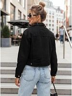 Dámská džínová bunda s efektem odřeného vzhledu LANDIA, černá, FashionStreet TY2643 Dámská džínová bunda s efektem odřeného vzhledu LANDIA, černá, FashionStreet TY2643