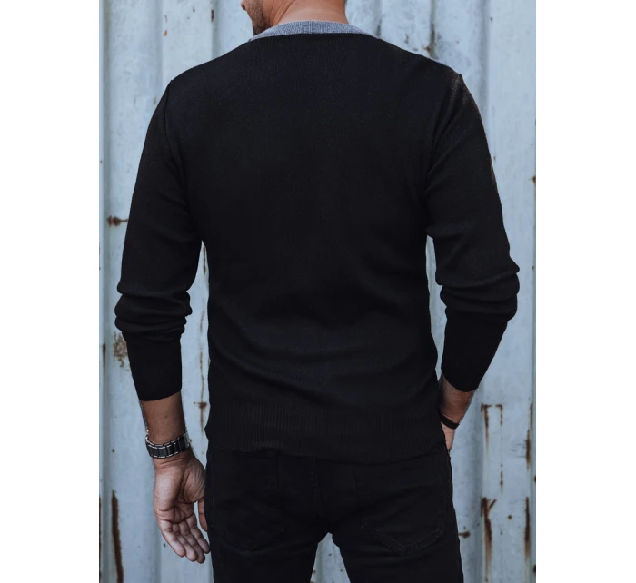 Pánský šedočerný svetr FashionStreet WX2206