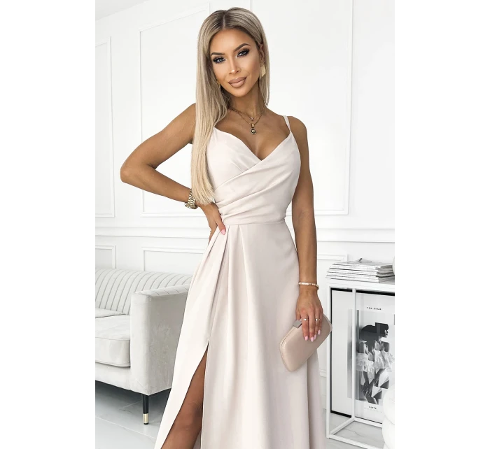 299-6 CHIARA elegantní maxi dlouhé šaty bez ramínek - BEACH 299-6 CHIARA elegantní maxi dlouhé šaty bez ramínek - BEACH