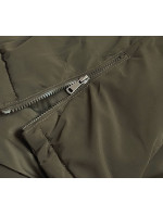 Dámská zimní bunda parka v khaki barvě (CAN-588BIG)