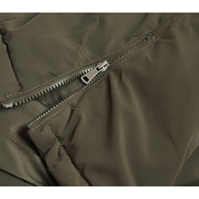 Dámská zimní bunda parka v khaki barvě (CAN-588BIG)