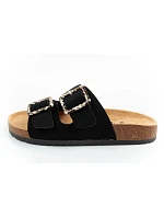 Lee Cooper dámské šněrovací boty slip-on žabky černé semišové pohodlné lehké dámské