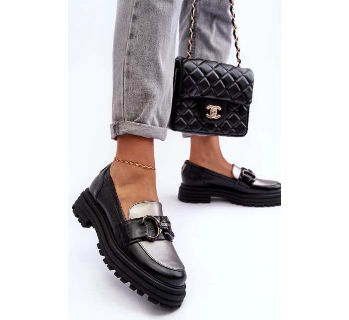 Dámské kůže na plochém podpatku černé model 21633027 - Laura Messi