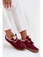 Dámské tenisky na platformě s vyhříváním kožešiny Bordó Solvia Dámské tenisky na platformě s vyhříváním kožešiny Bordó Solvia