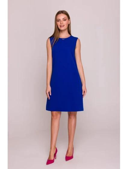 model 21154727 Šaty bez rukávů královská modř - STYLOVE