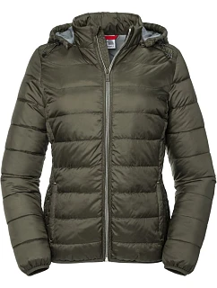 Dámská Nano bunda s kapucí 10. dark olive model 22473318 - Russell Athletic