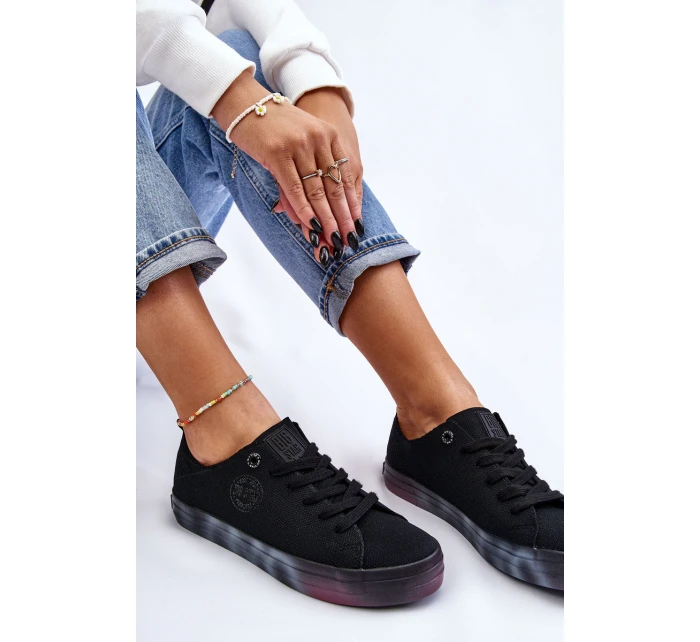 Dámské tenisky s barevnou platformou Big Star LL274239 Černá