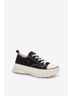 Dámské tenisky na masivní podrážce Big Star model 21653751 Černé - Big Star Shoes Dámské tenisky na masivní podrážce Big Star model 21653751 Černé - Big Star Shoes