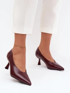 Lakované lodičky na jehle bordové Gavrielle