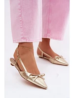 Dámské sandály z umělé kůže na nízkém podpatku Zlaté Jelmera